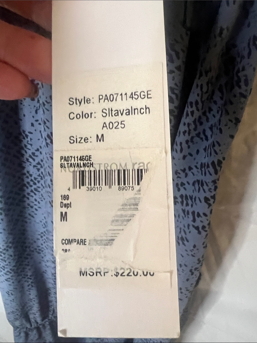 Parker Blue Printed Halter Dress 100% silk - Picture 3 of 10